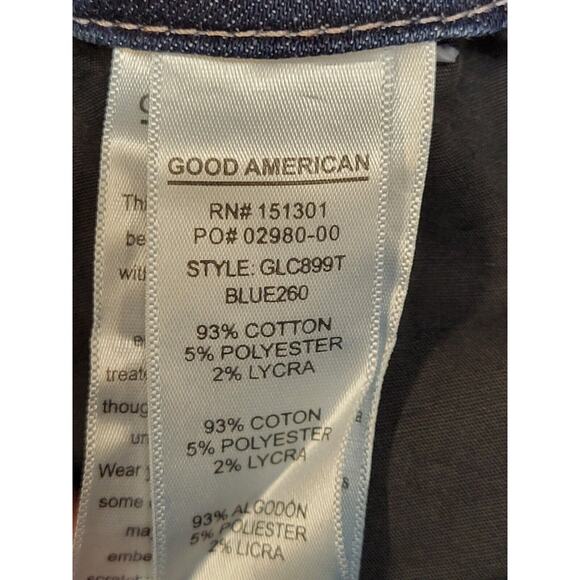 Good American Skinny‎ Jeans Good Legs Crop Size 2 /24" Waist Dark Wash Stretch - Picture 6 of 8